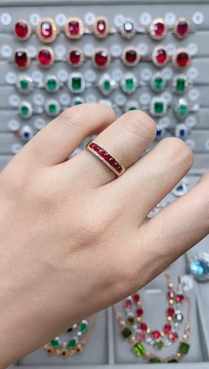 【闪购商品】红宝石18K金戒指18K金镶嵌.