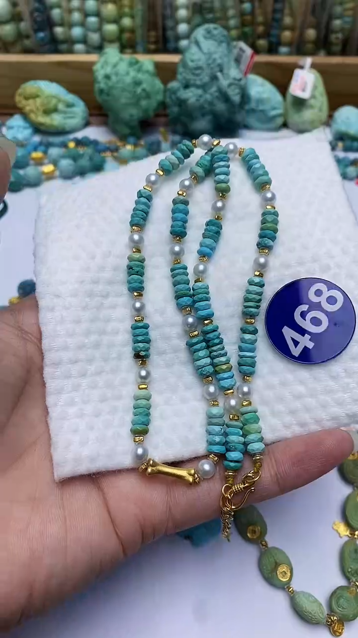 【闪购商品】绿松石项链银S925镶嵌468