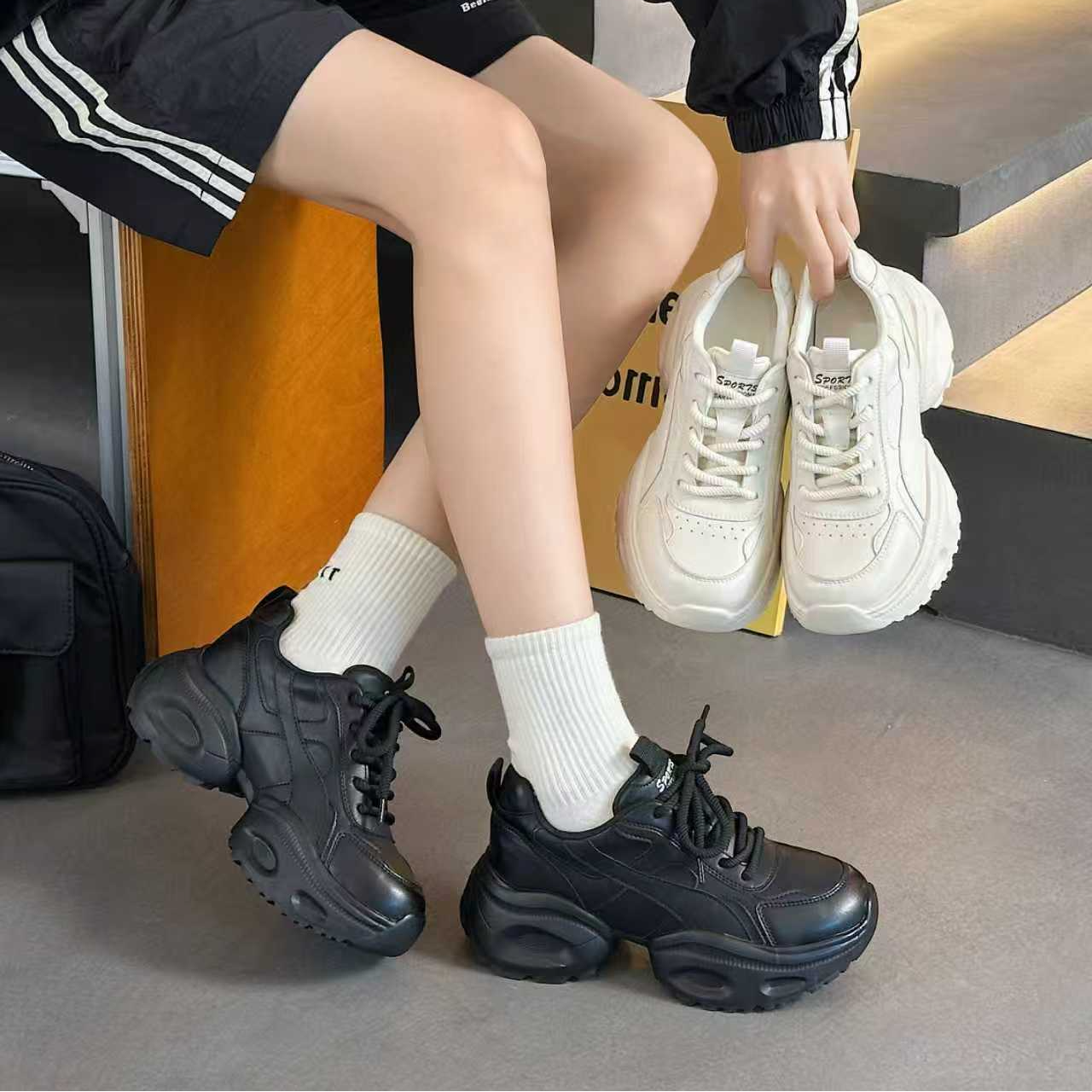 老爹鞋女鞋2025年秋季新款休闲鞋百搭舒适运动鞋增高显脚小鞋1120