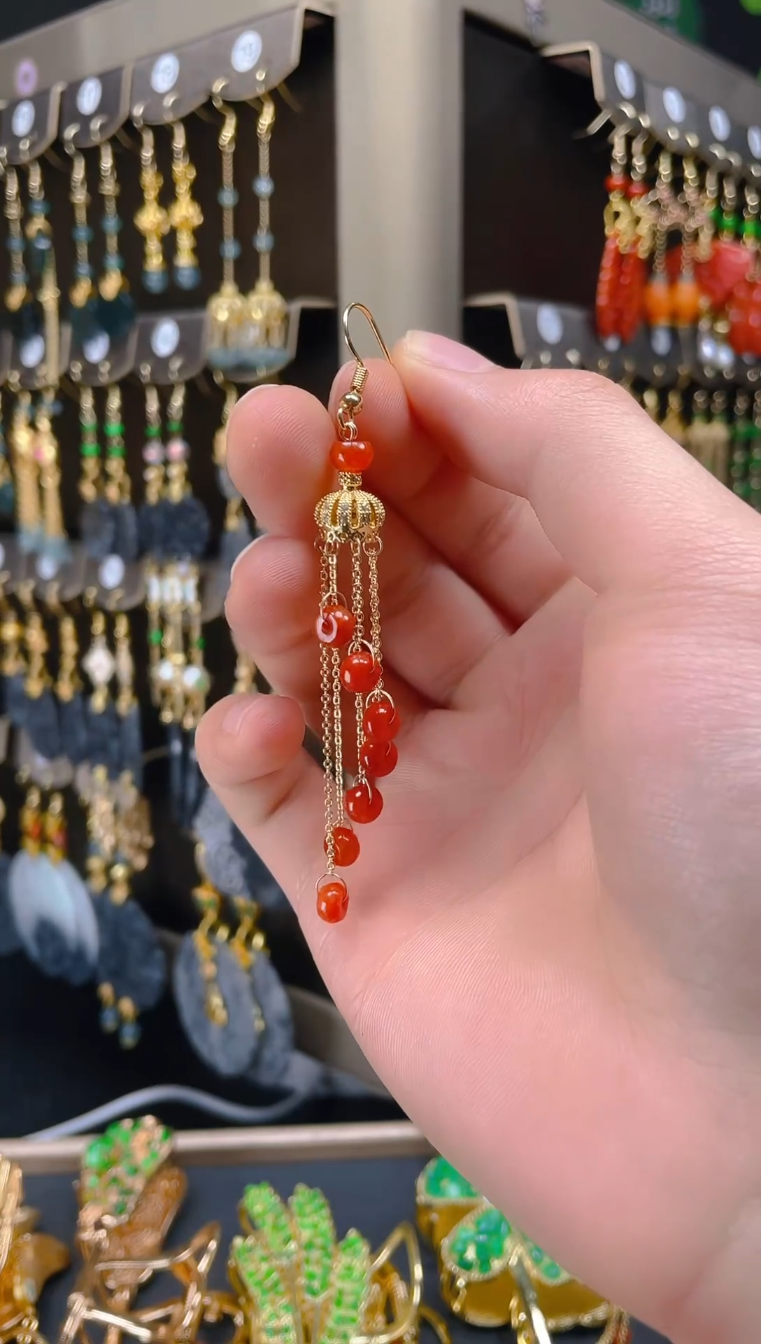 【闪购商品】翡翠耳饰合金0118翡翠饰品一个