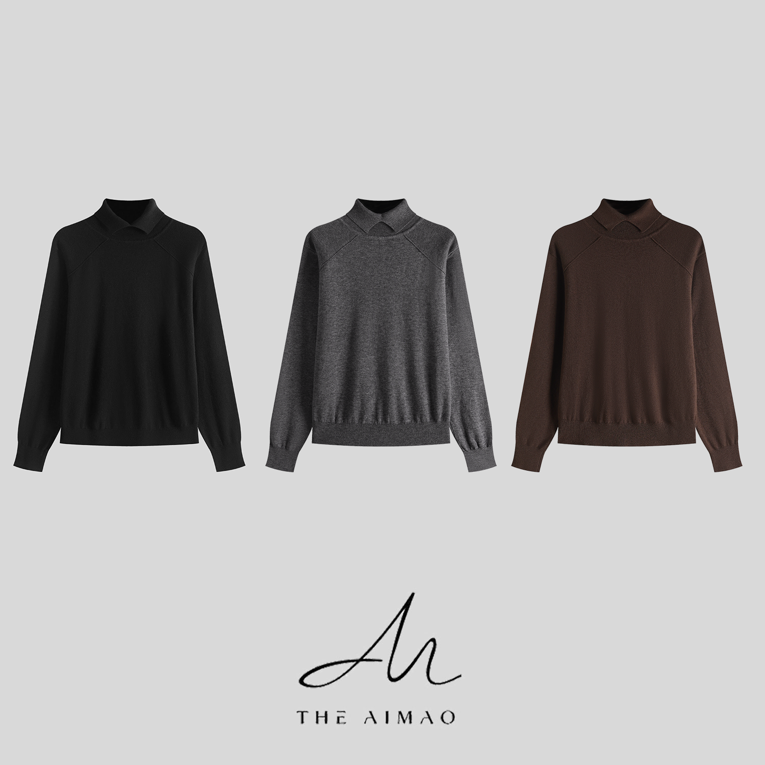 【THE AIMAO】“时髦纸片人”100%羊毛显瘦直角肩式解构上衣XYX82818