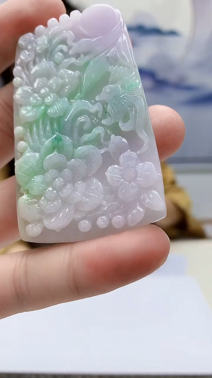 定制翡翠未镶嵌4829bb-毛货挂件14