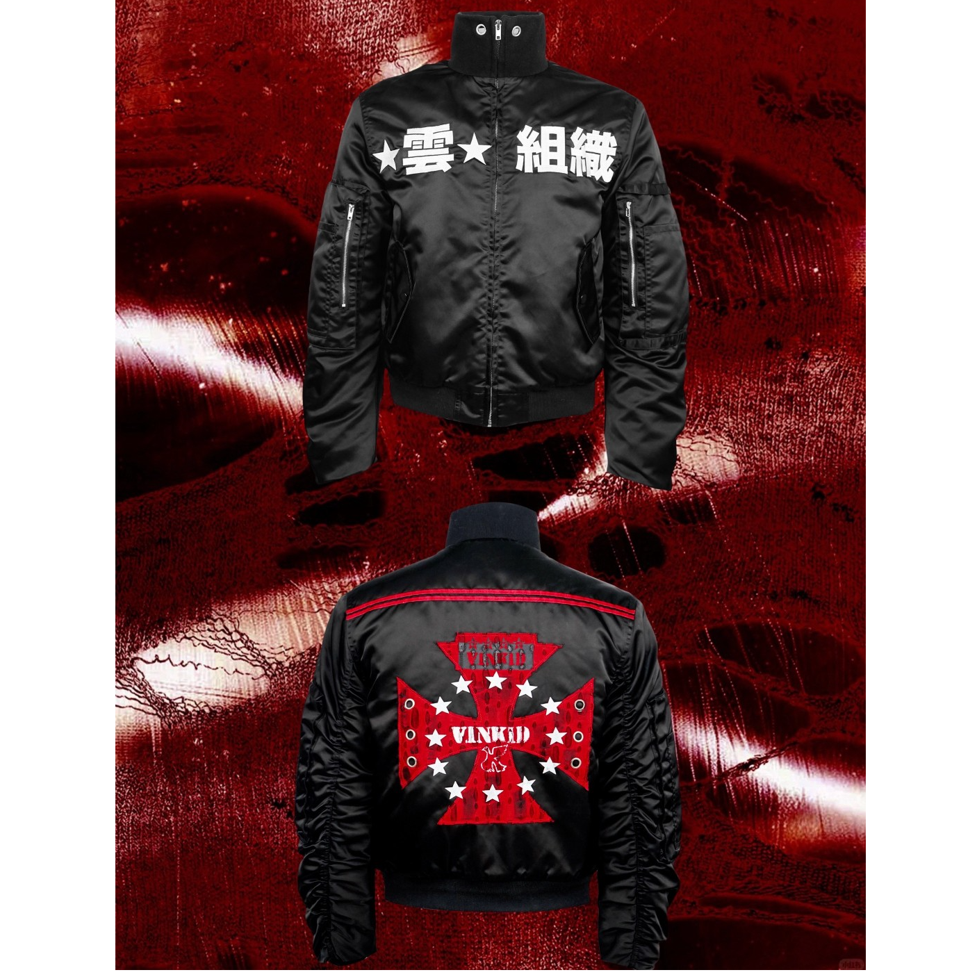 Vinkid（云梯）雲组织黑骑士夹克 美式潮流小众国潮街头百搭外套