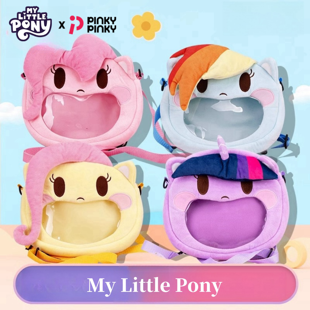 PINKY【正品】联名小马宝莉大嘴款痛包双肩背包可斜挎