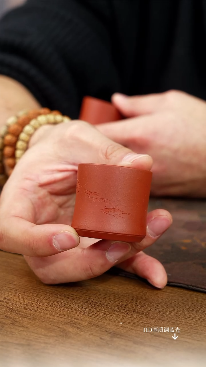 【闪购商品】紫砂茶壶扳指杯（刻鱼）