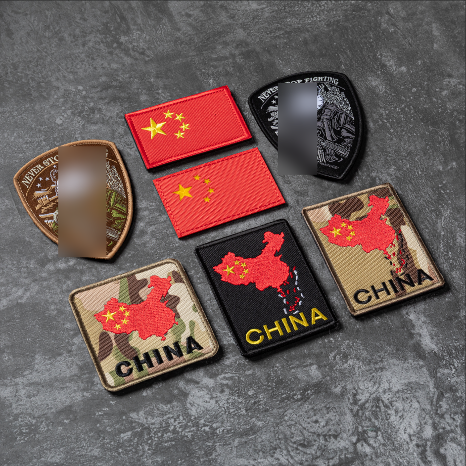 户外包贴战术熊猫军团刺绣士气章中国元素贴章创意臂章DIY包贴章