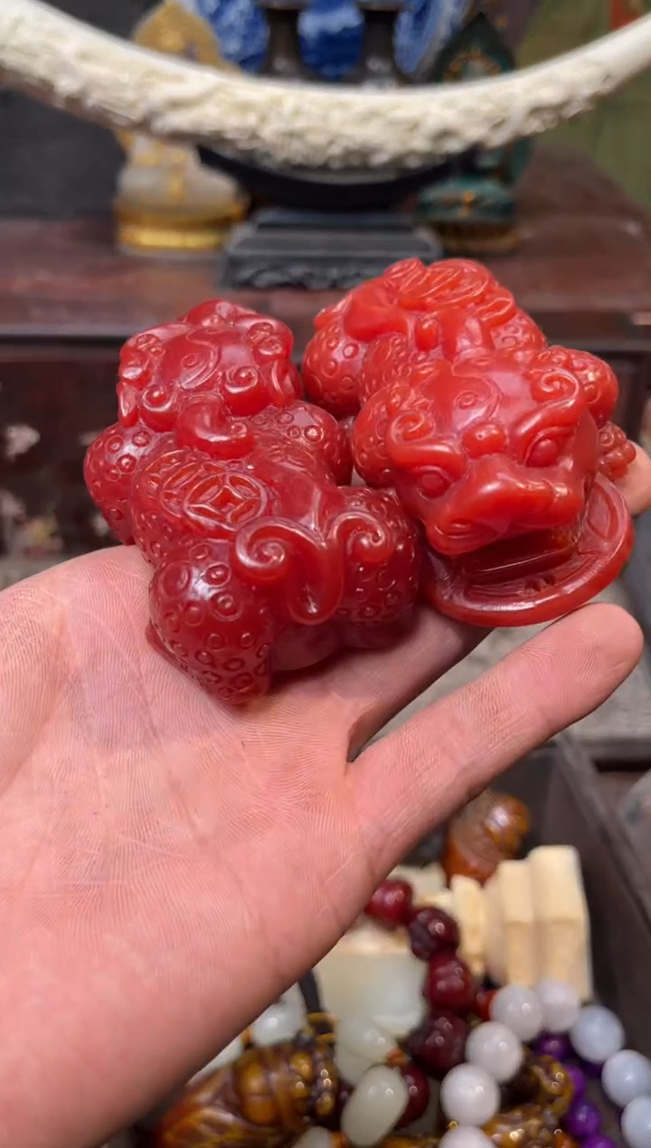 【闪购商品】蜜蜡裸石未镶嵌138羊羊羊羊羊羊羊羊一对