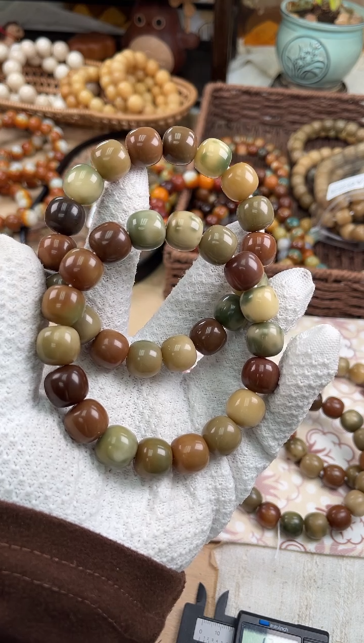 手串菩提根/象牙果a645卡14.8干磨莫高窟花皮