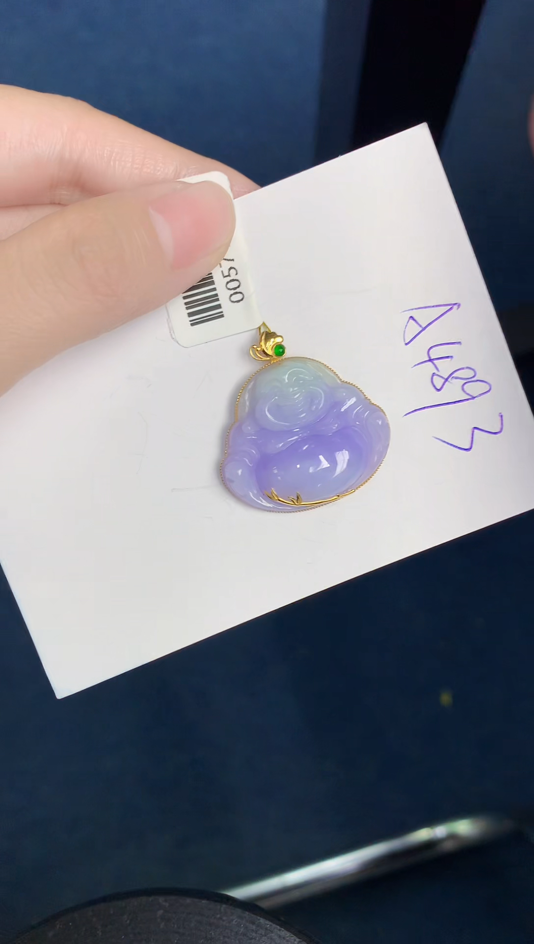 翡翠18K金镶嵌颈饰0000000000