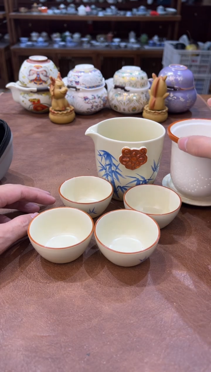 真的很便宜会开片的旅行茶具