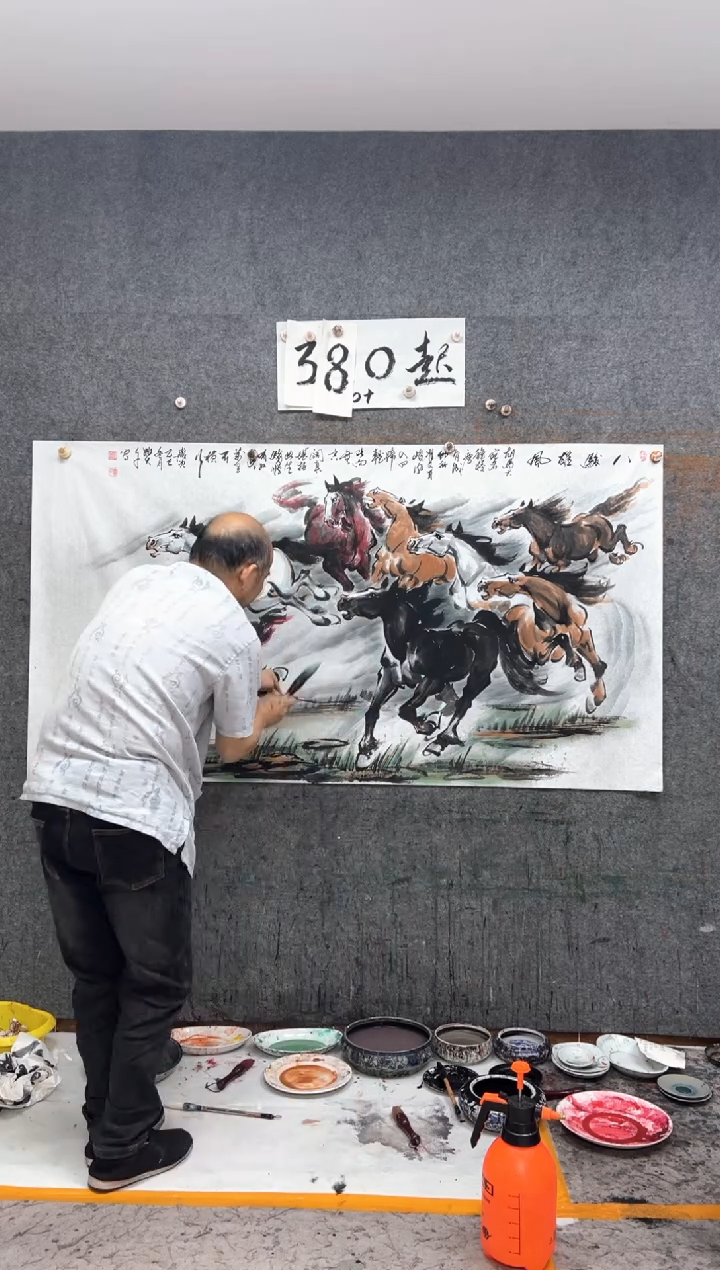 纸本国画昂*定制 风生水起  带收藏证书