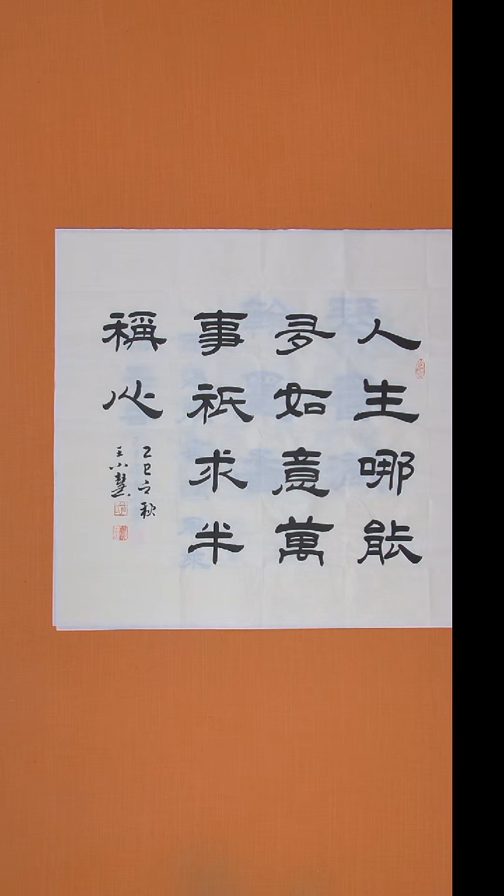 书法王小慧老师精美隶书68*68