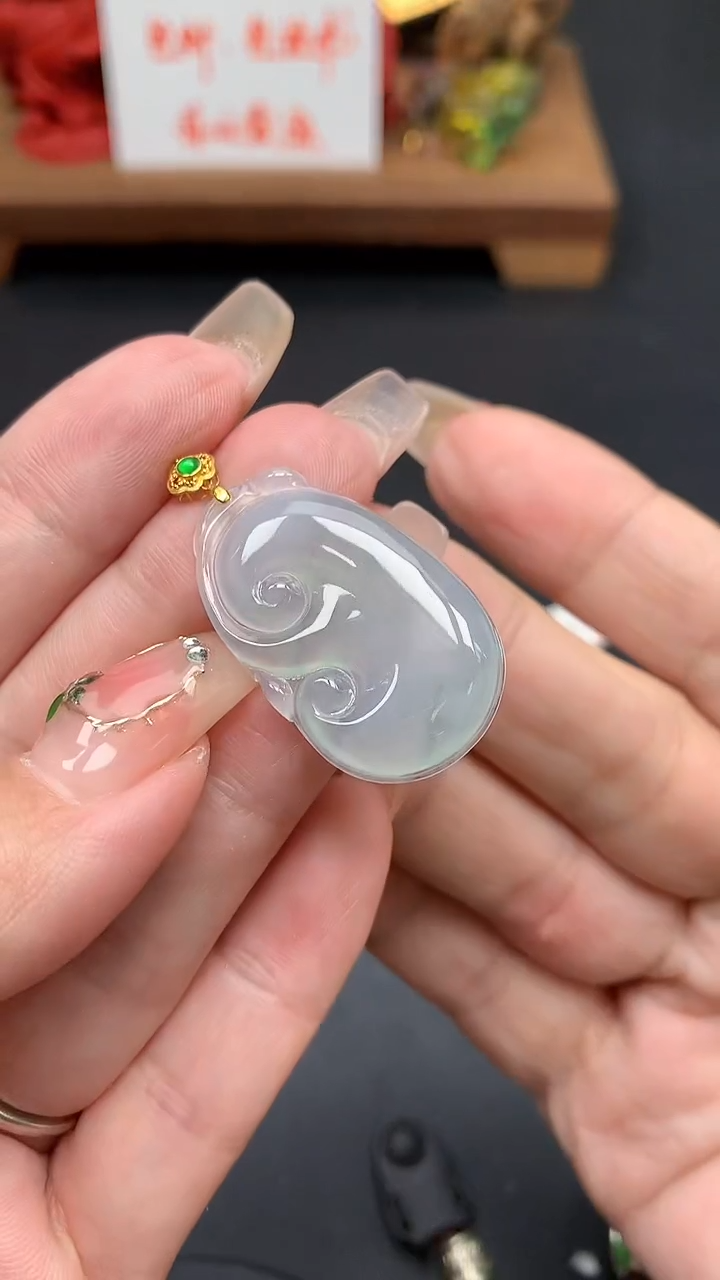 【闪购商品】翡翠吊坠(不含链)18K金镶嵌MS152741