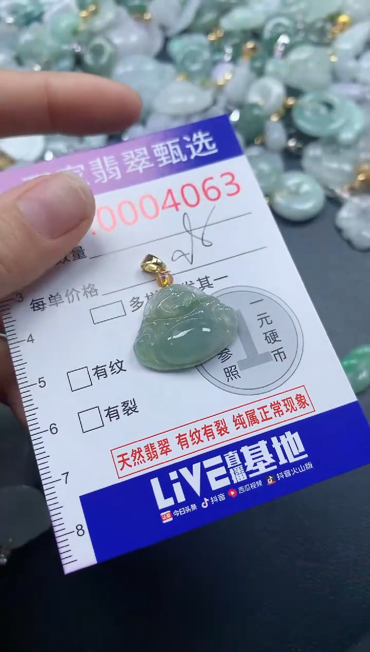 吊坠(不含链)未镶嵌翡翠4063