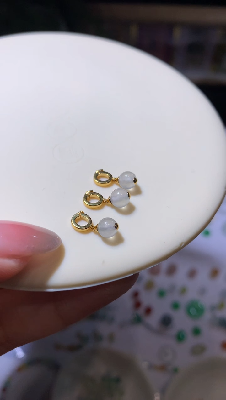 定制翡翠18K金镶嵌4.8提溜多样性发货一件发货980+98