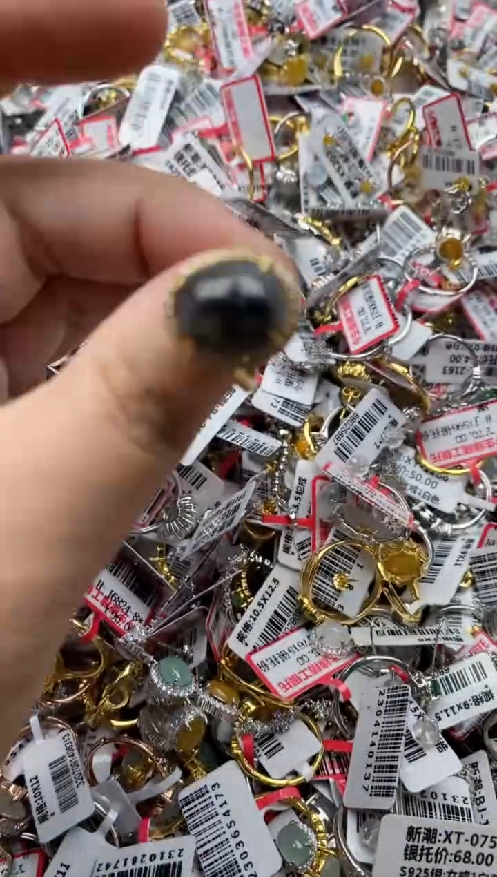 【闪购商品】翡翠戒指银S925镶嵌55555---8