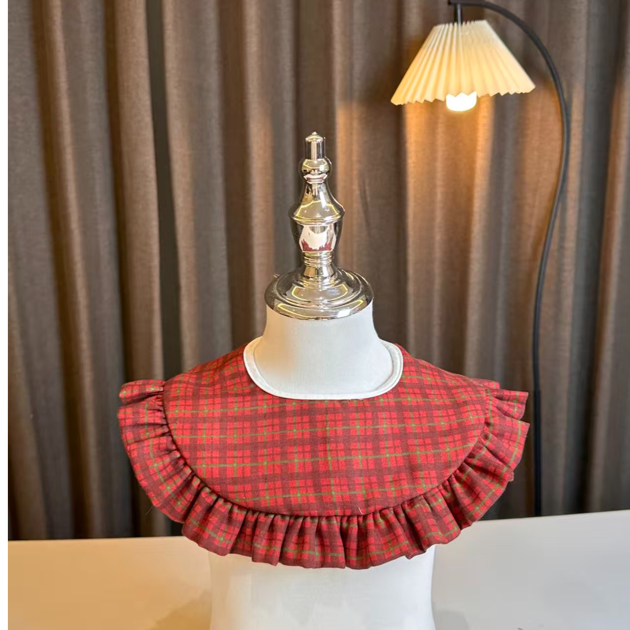 [012号]红格子披肩