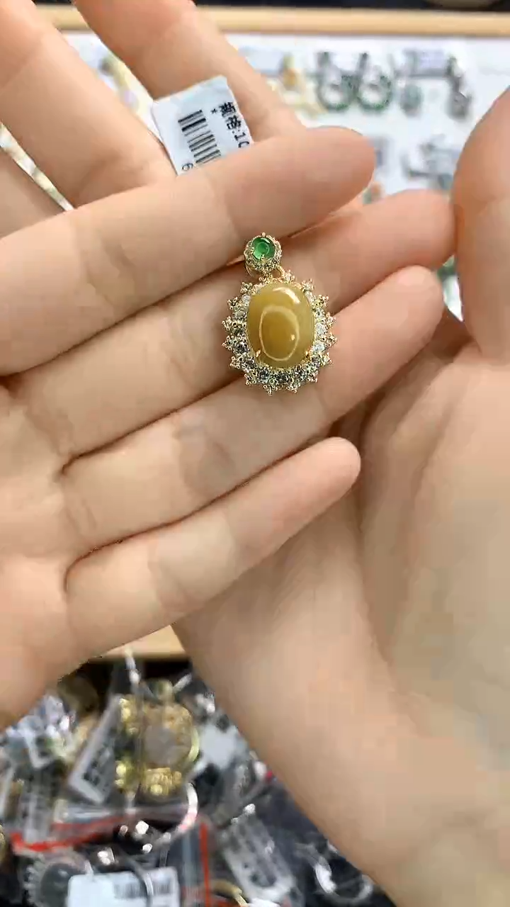 翡翠银S925镶嵌颈饰翡翠 银S925镶嵌 颈饰