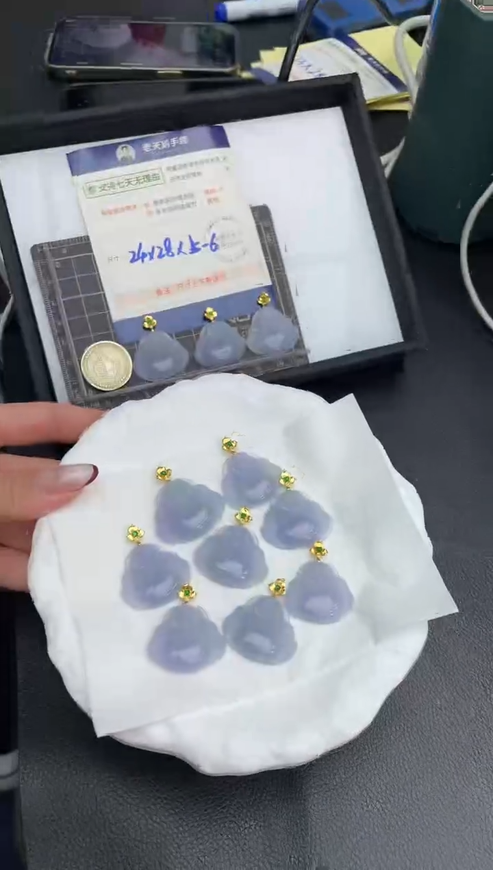 【闪购商品】翡翠挂件18K金镶嵌佛公FL19配绳/多样性发其一CP