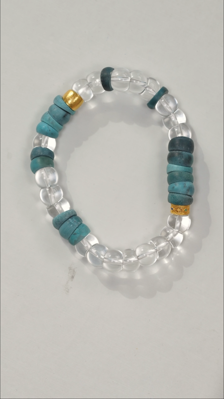 【闪购商品】绿松石手链18K金镶嵌1