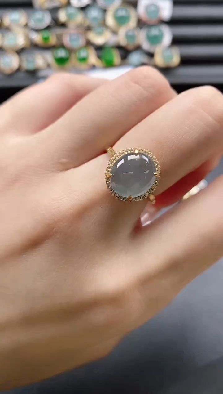 【闪购商品】翡翠戒指银S925镶嵌51151