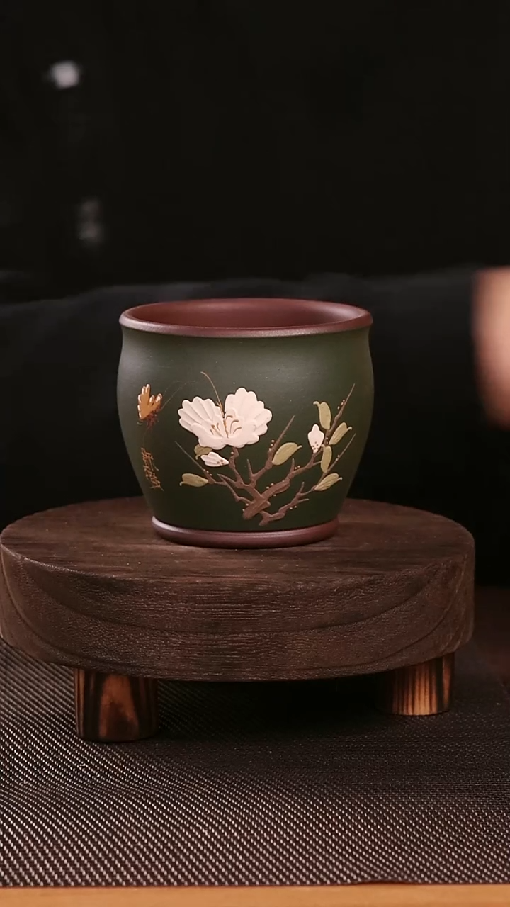 茶杯紫砂紫砂刻绘主人杯53