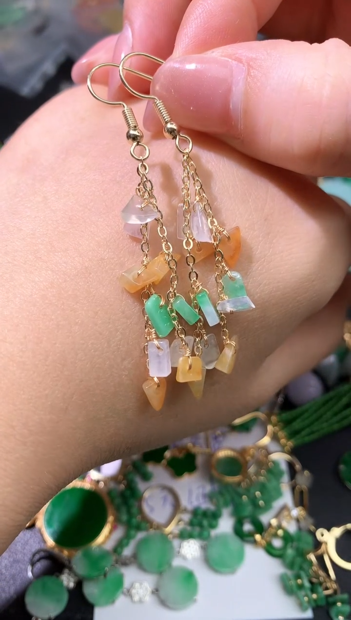 未镶嵌翡翠耳饰耳坠