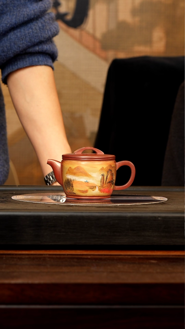 【闪购商品】紫砂茶壶PHJ 龙血砂 汉瓦 270cc