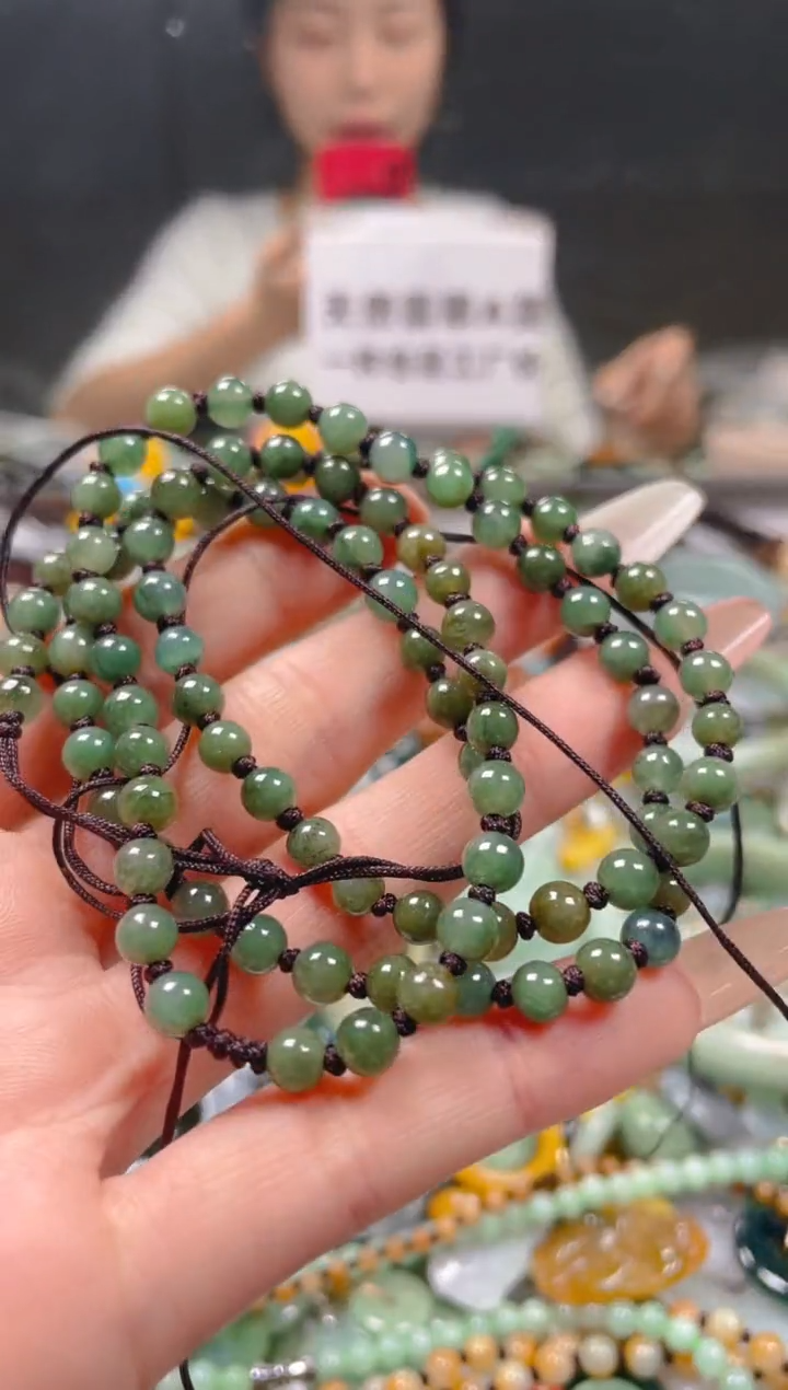 【闪购商品】翡翠颈饰未镶嵌5-6MM/B/翡翠A货一图一物