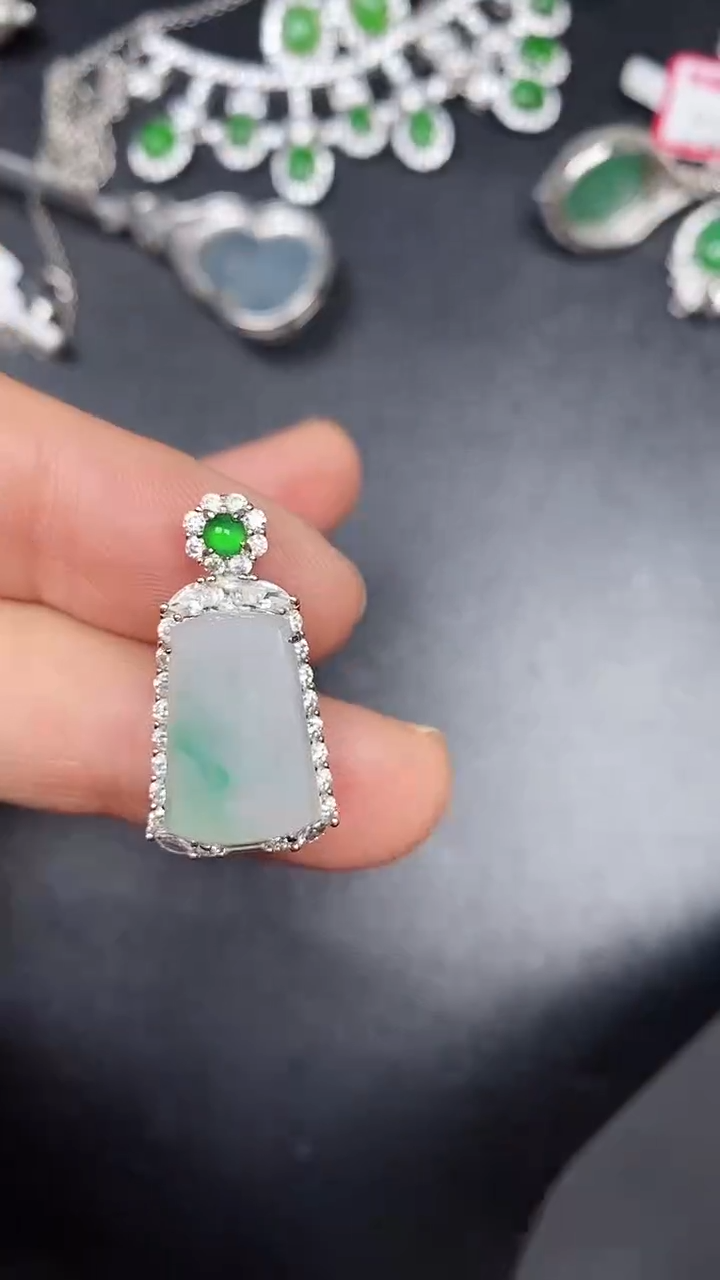 银S925镶嵌戒指翡翠2870