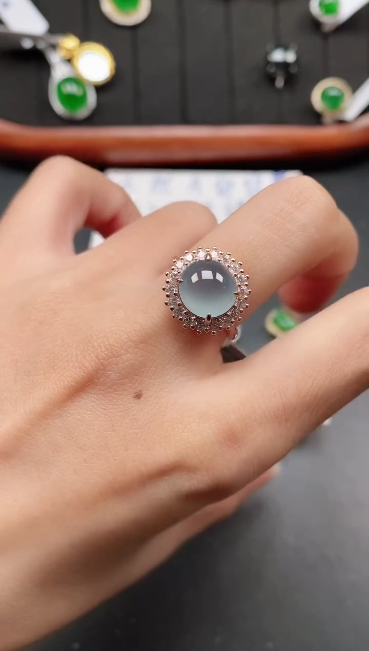 银S925镶嵌戒指翡翠111111