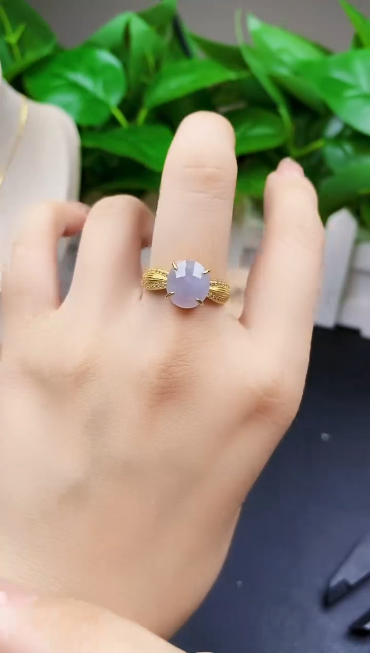 翡翠戒指银S925镶嵌12