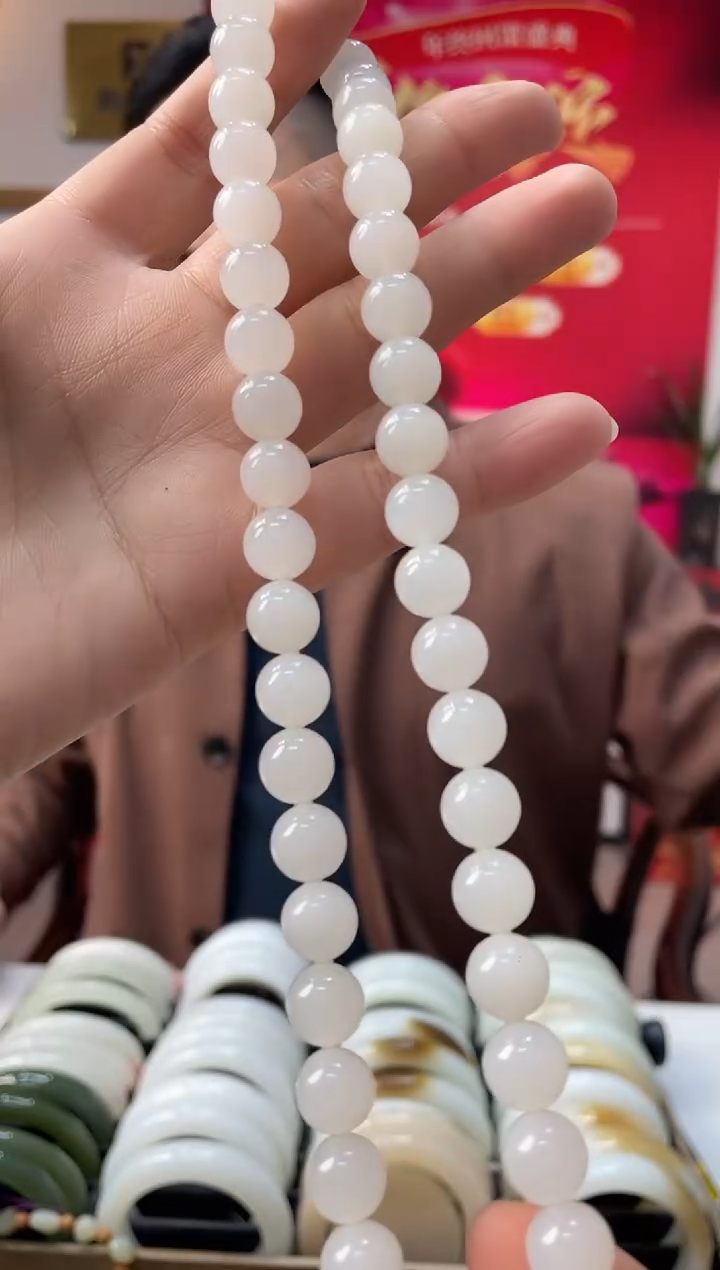 【闪购商品】和田玉颈饰未镶嵌高品天泰卡10-9美人链发一件