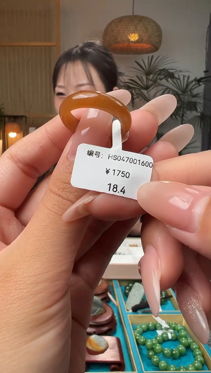 和田玉未镶嵌颈饰戒圈  HS  18.4