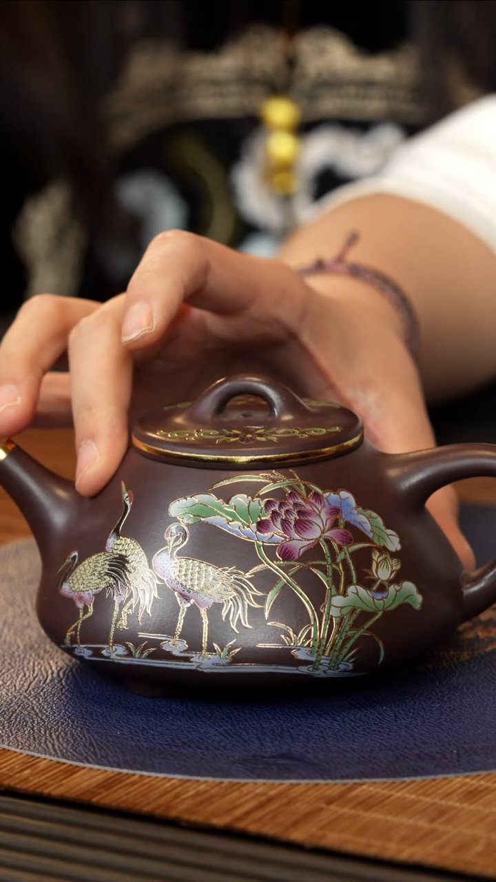 【闪购商品】紫砂茶壶TT 黑墩头 子冶石瓢 