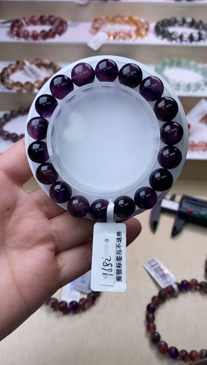 【闪购商品】水晶手链未镶嵌紫超七单圈10m+