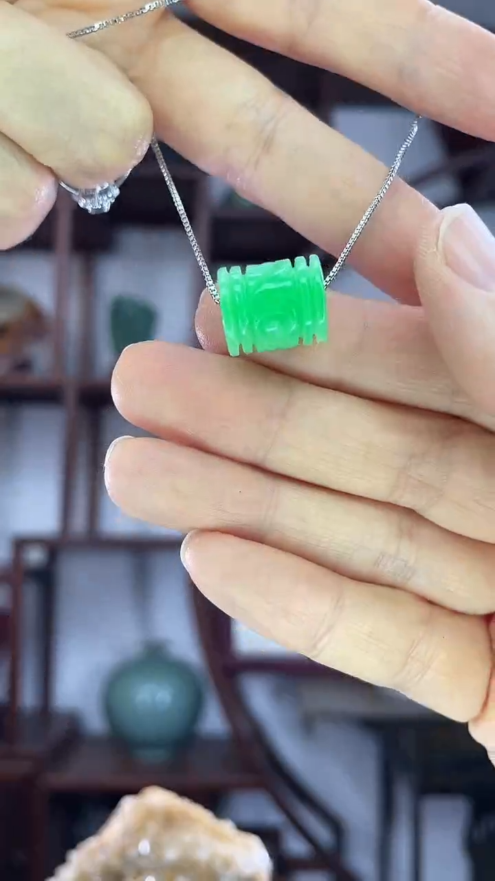 吊坠(赠链)未镶嵌翡翠D56翡翠路路通