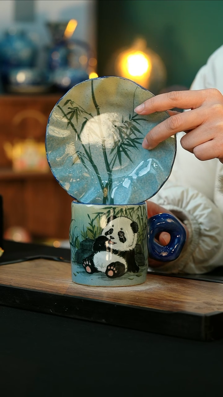 【闪购商品】杯手绘心瓷陶瓷浮力