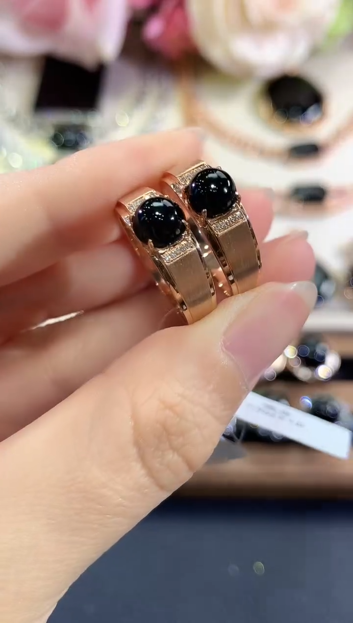 18K金镶嵌戒指翡翠b20  多样性一件发