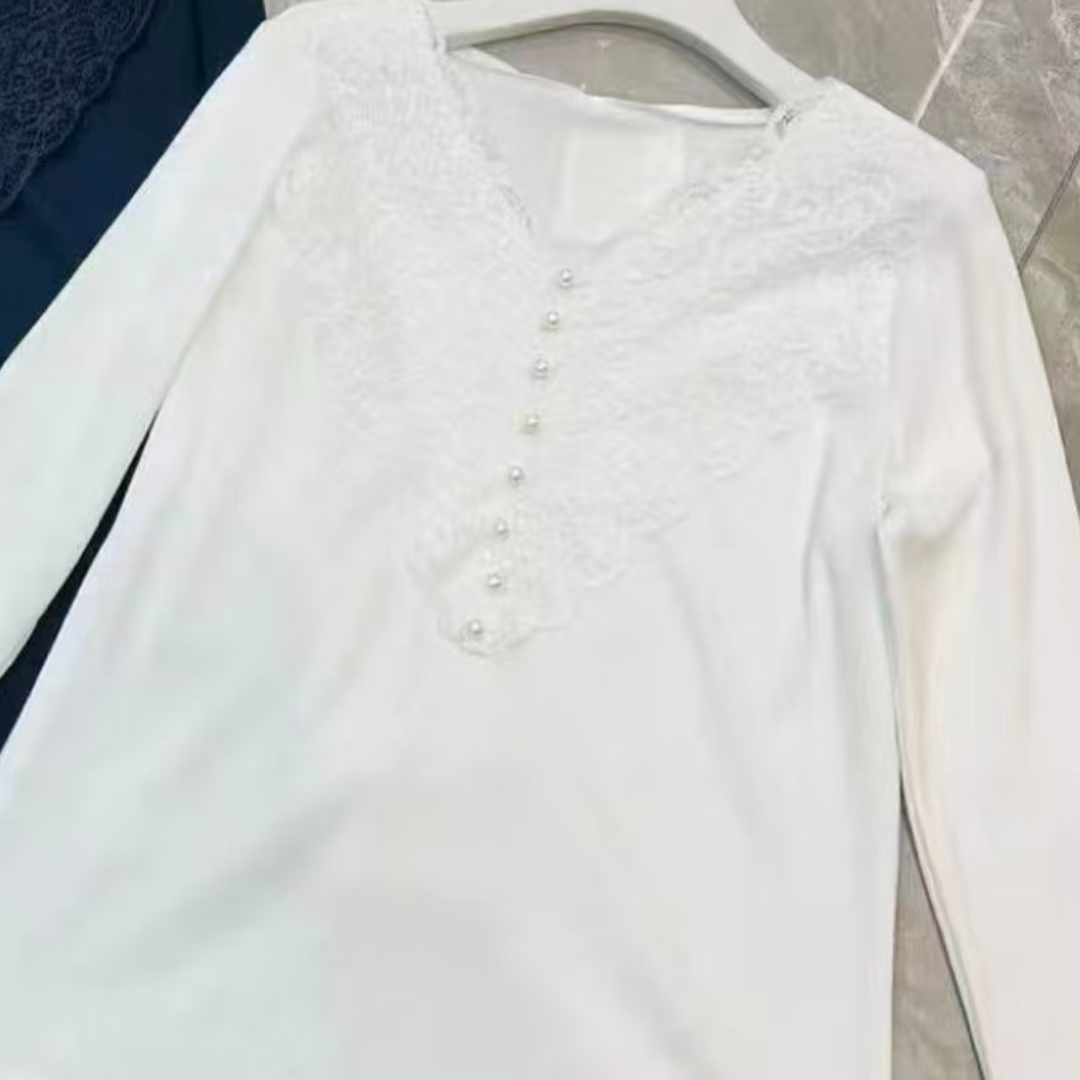 7158双面绒保暖钉珠衫