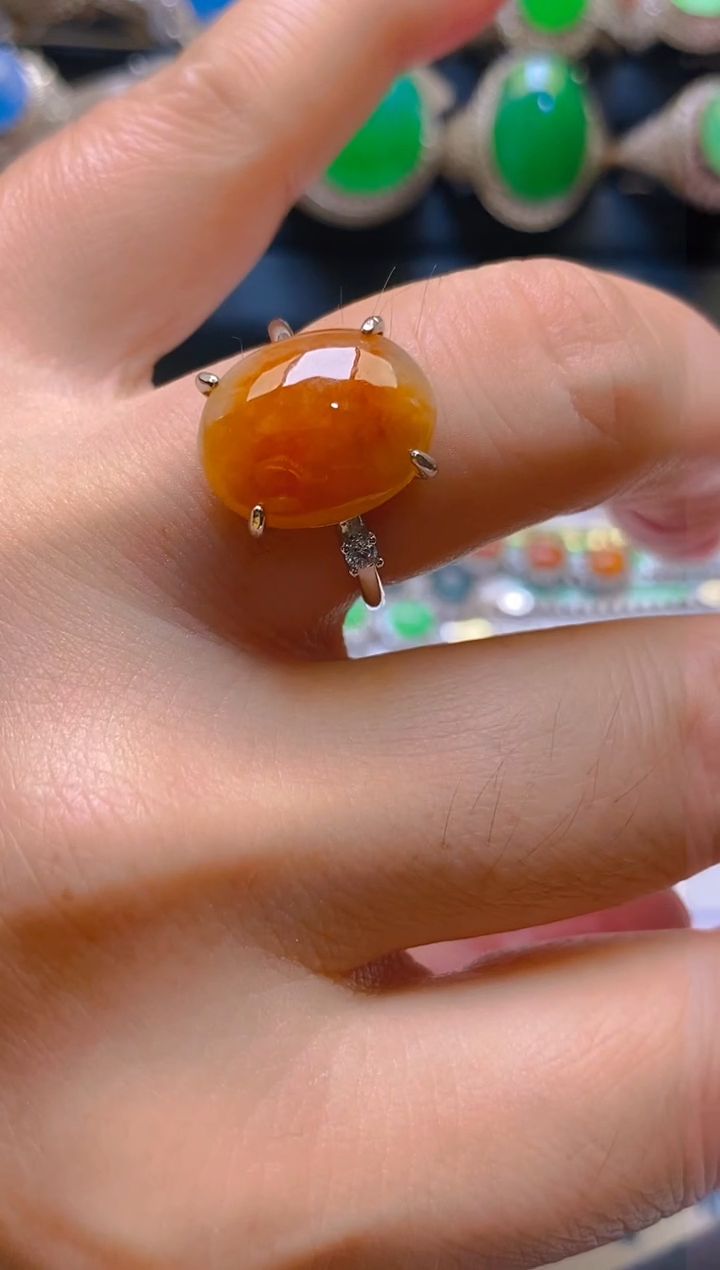 【闪购商品】翡翠耳饰银S925镶嵌天然A货翡翠1