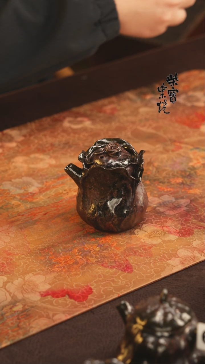 【闪购商品】杯632北山老师柴烧紫砂暗夜玫瑰120毫升