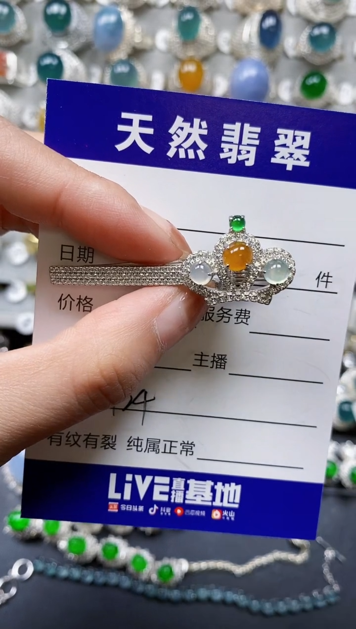 【闪购商品】翡翠颈饰银S925镶嵌0424