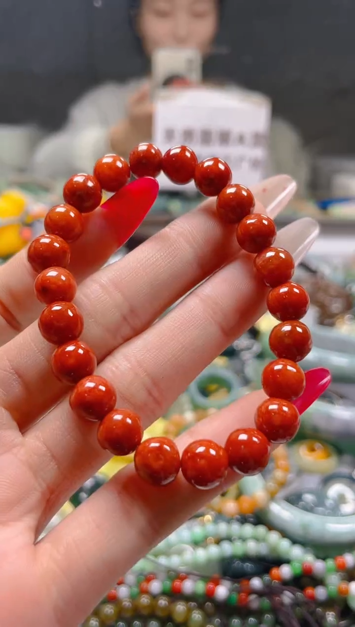 【闪购商品】翡翠颈饰未镶嵌8MM/J/翡翠A货一图一物
