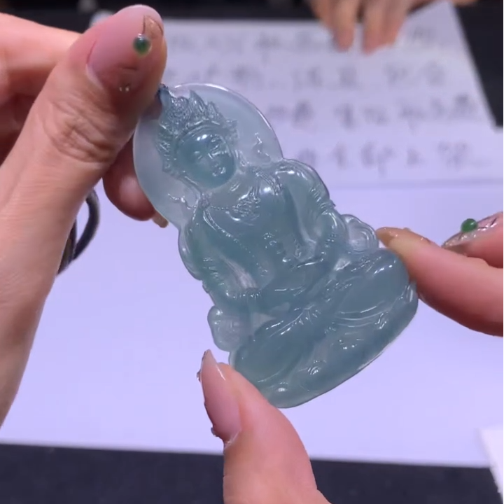 【逍遥精选】天然A货翡翠渡母吊坠*705/747436/多样性发/1件