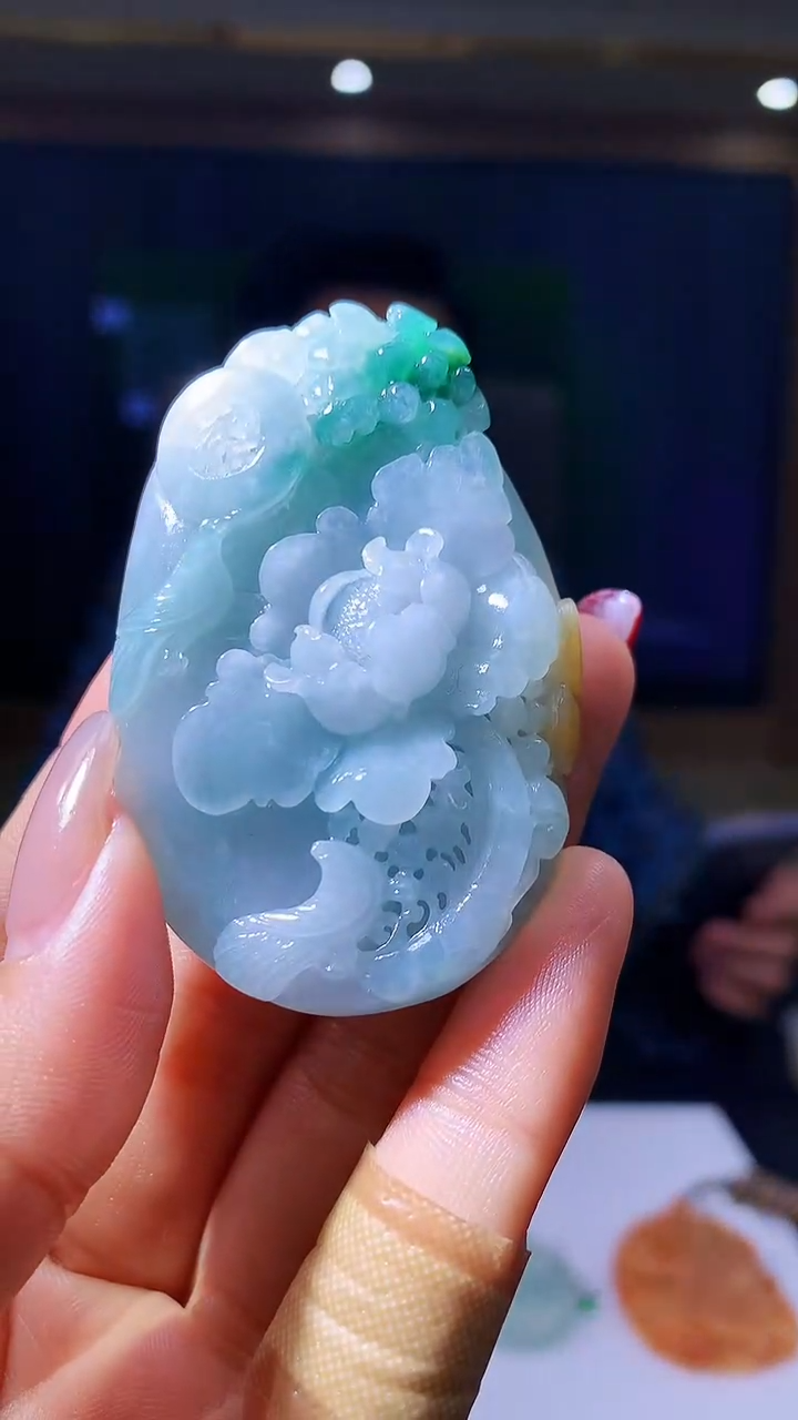 【闪购商品】定制翡翠未镶嵌1034hm-毛货挂件79