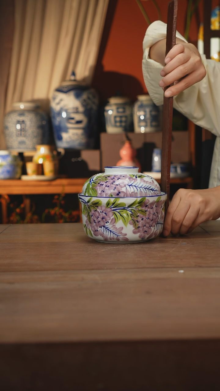 现代 景德镇设计师釉下手绘陶瓷餐具