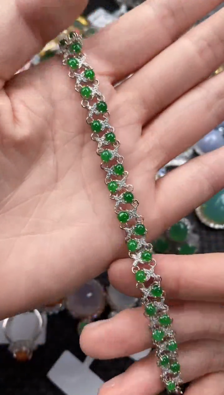 银S925镶嵌戒指翡翠12              2