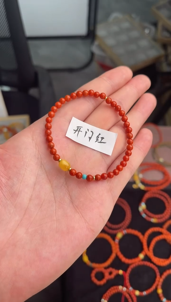 未镶嵌手串南红玛瑙南红单圈蜜蜡手串QF-A300