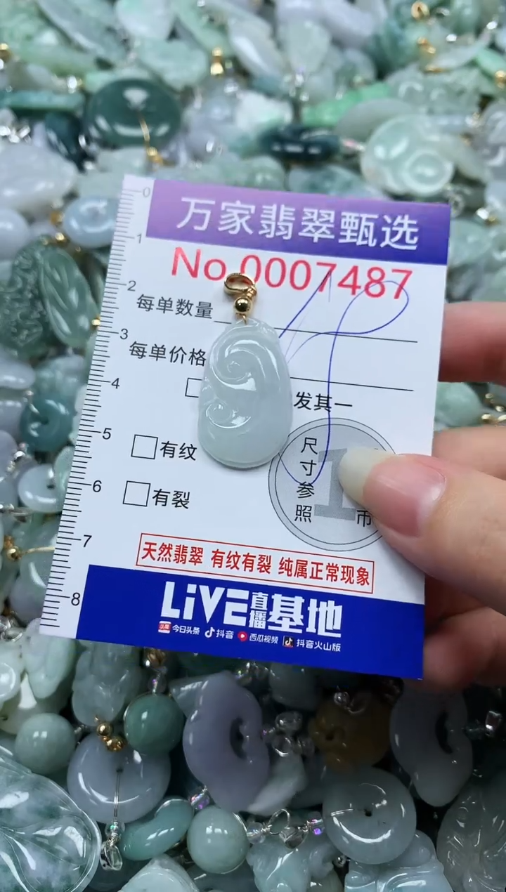 吊坠(不含链)未镶嵌翡翠7487